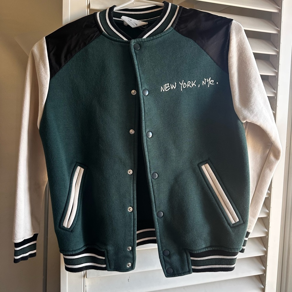 Green and Black Varsity Jacket